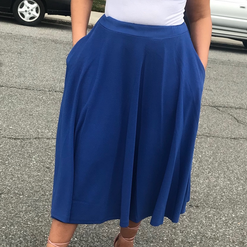 Blue Midi Skirt